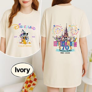 Retro Disneyland 70th anniversary 1955-2025 Shirt, 70 Years Of Magic Shirt Mickey & Friends Disneyland Castle Platinum Celebration Th-vtn-41