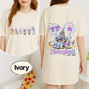 Disneyland 70th Anniversary Shirt, Mickey & Friends Disneyland Castle Platinum Celebration 1955-2025 Shirt, Disneyland Family Tee Th-vtn-88