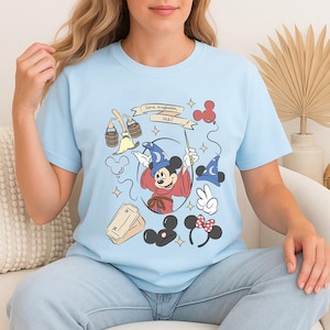 Retro Disney Sorcerer Fantasmic Mickey Comfort Colors Shirt, Wizard Mickey Mouse Shirt, Fantasmic Mouse Shirt, Fantasmic Shirt Th-vtn-235