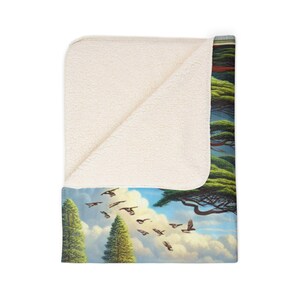 San Diego Fleece Sherpa Blanket, California Travel Gift image 5