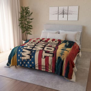 Sherpa Blanket, Best Seller Marine and Army Flag Design, Fleece Blanket for Patriotic Gifts, Military Decor, Cozy Home, Warm Throw, USA Flag