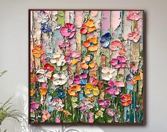 Handmade Poppy Oil Painting: Floral Bloom Wall Art