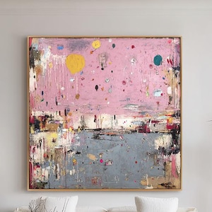 Hand-Painted Oil Painting: Graffiti Pop Art Abstract Expressionism Canvas Art