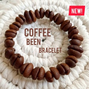 Natuurlijke koffieboonarmband, HANDGEMAAKTE koffieboonarmband, exclusieve originele koffiearmband, handgemaakte koffiecadeau, stijlvolle sieraden