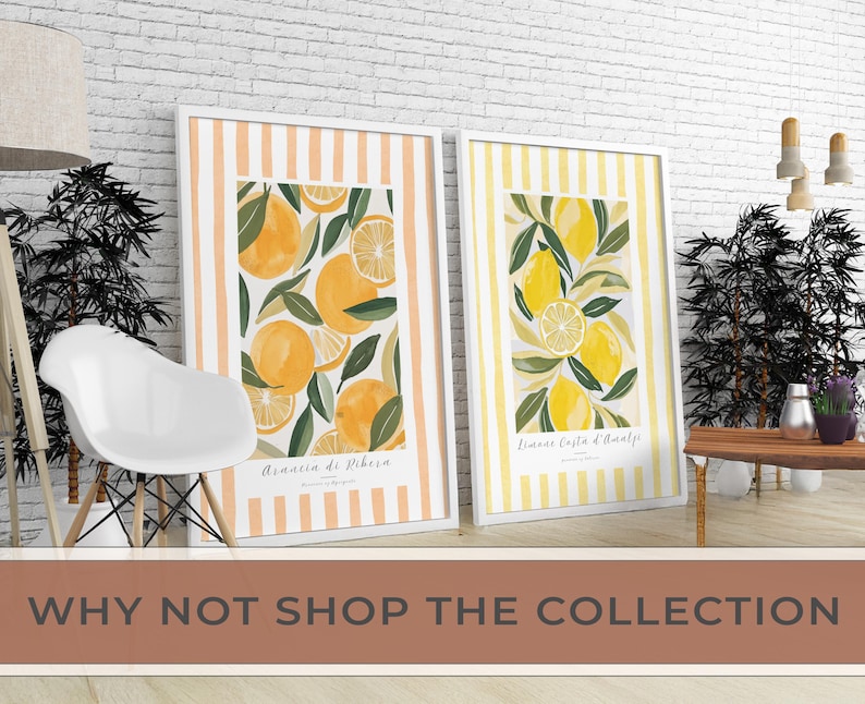 Amalfi Lemon Print: Italian Kitchen Coastal Wall Art image 7