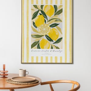 Amalfi Lemon Print: Italian Kitchen Coastal Wall Art image 3