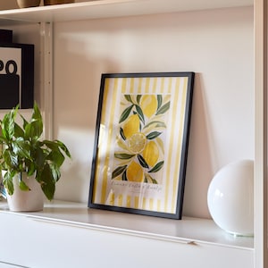 Amalfi Lemon Print: Italian Kitchen Coastal Wall Art image 6
