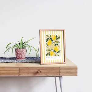 Amalfi Lemon Print: Italian Kitchen Coastal Wall Art image 4