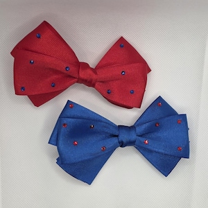 Red and Blue Hairbow  - Memorial Day | Independence Day