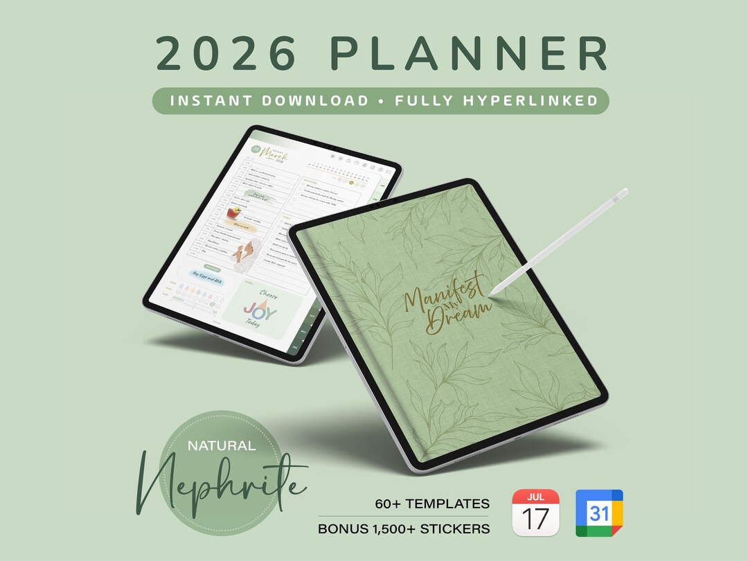 2026 Digital Planner for Goodnotes, Notability, iPad • Minimalist ...