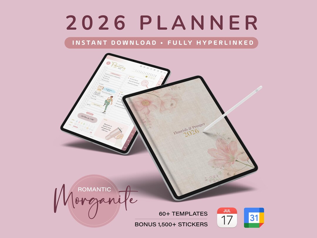 2026 Digital Planner for Goodnotes, Notability, iPad • Minimalist ...