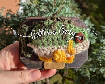 Alleen patroon! Haakpatroon gele baars miniatuur vis
