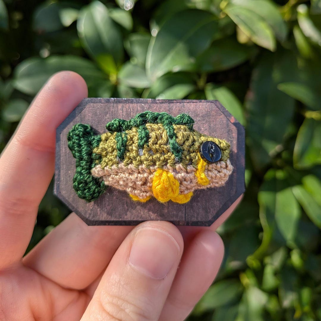 Super Mini Crochet Fish Plaque Fridge Magnet - Etsy