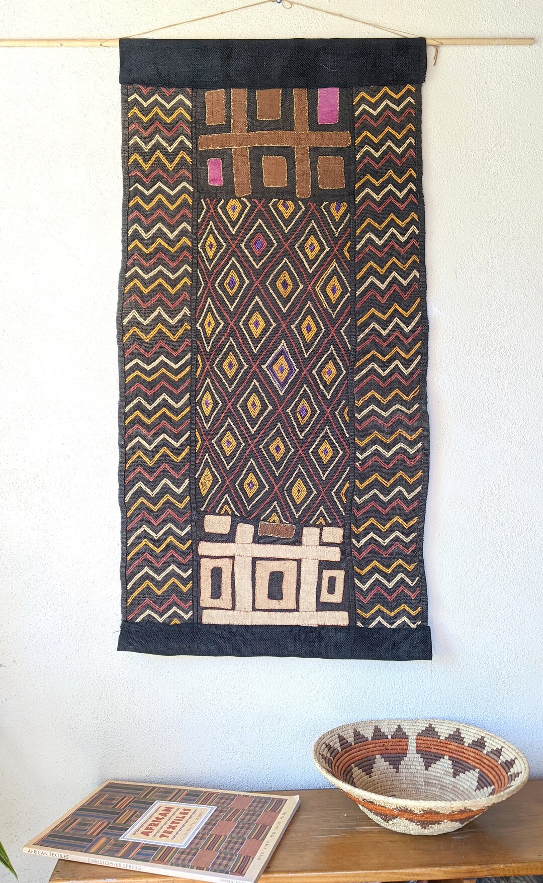 Hand Made African Kuba Cloth Wall Hanging - Etsy