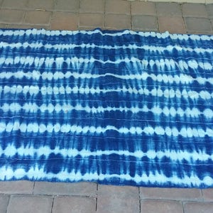 Vintage African Indigo Cloth 39&quot;x60&quot;