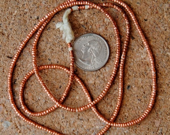 African Copper Spacer Beads (1x1.5mm)