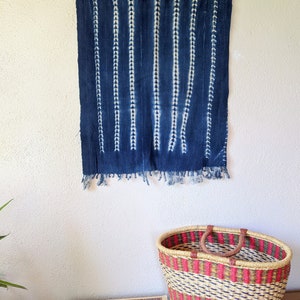 Hand Made Vintage African Indigo Wall Hanging 22&quot;x29&quot;