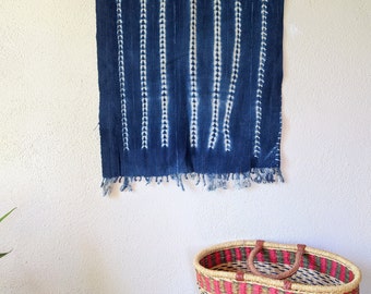 Hand Made Vintage African Indigo Wall Hanging