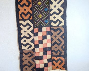 Hand Made African Kuba Cloth Wall Hanging