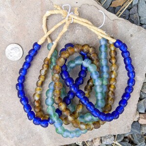 ON SALE Ghana Glass Beads: 3 Strands