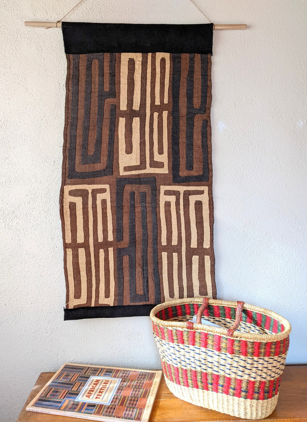 Hand Made Vintage African Kuba Cloth Wall Hanging - Etsy