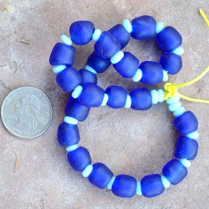 Ghana Glass Beads: Short Strand