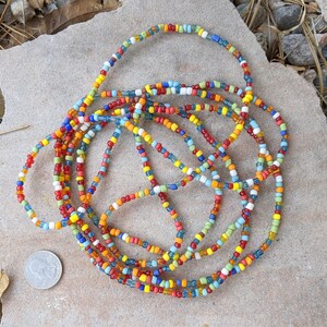 Small Glass Beads: 2 Long Strands