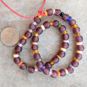 Ghana Glass Beads: Short Strand