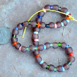 Ghana Glass Beads: Short Strand
