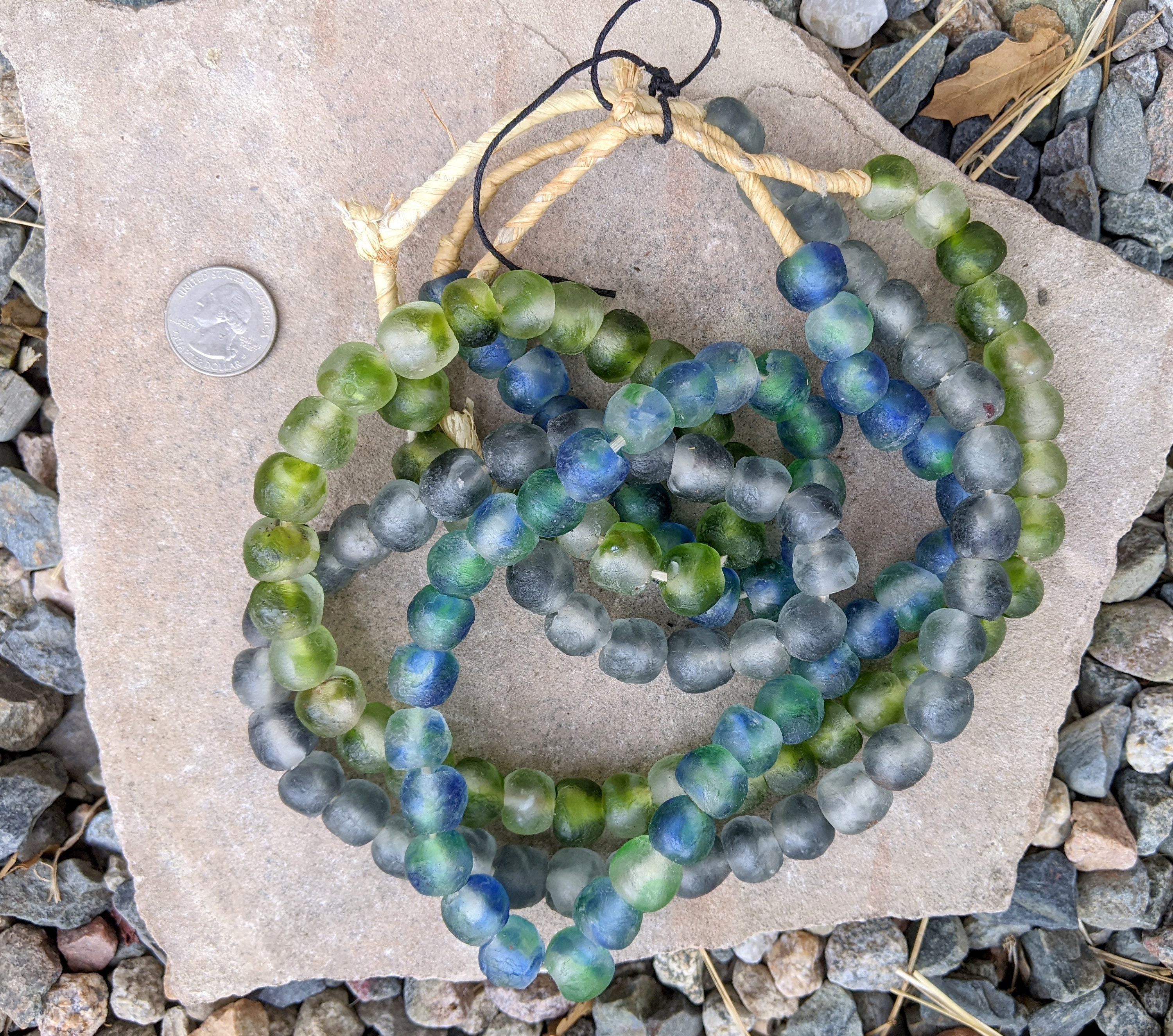 ON SALE Ghana Glass Beads: 3 Strands - Etsy