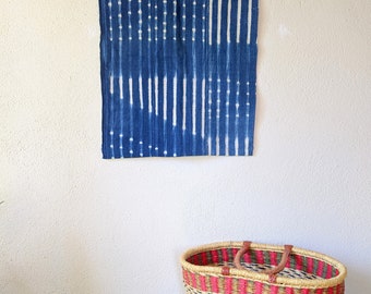 Hand Made Vintage African Indigo Wall Hanging