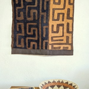 Hand Made African Kuba Cloth Wall Hanging 27&quot;x29&quot;