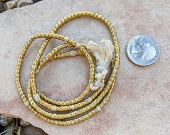 African Brass Spacer Beads: 3x4mm