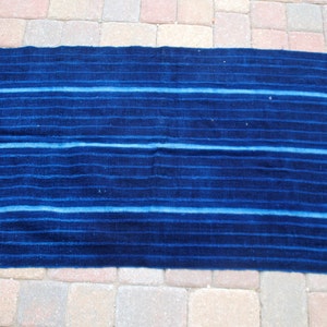 Vintage African Indigo Cloth 33&quot;x60&quot;