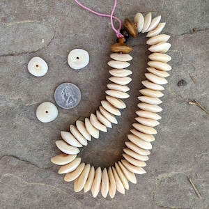 Afrikaanse beenkralen: witte schijven