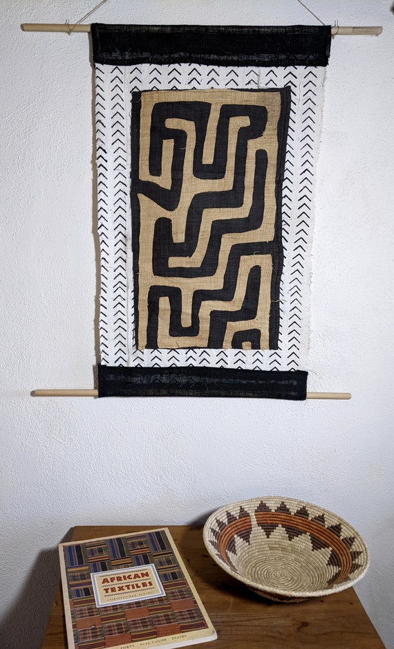 手作りアフリカの泥布壁掛け - Etsy 日本