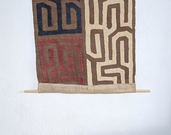 Hand Made African Kuba Cloth Wall Hanging