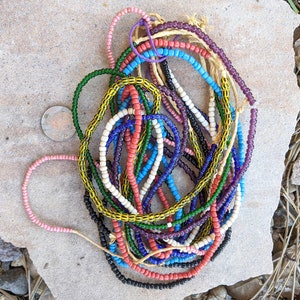 Assorted Small Ghana Glass Beads -10 Strands