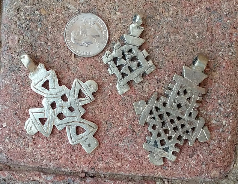 Silver 3 Coptic Cross Pendants