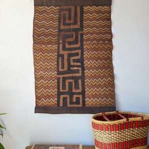 Hand Made African Kuba Cloth Wall Hanging 24&quot;x36&quot;