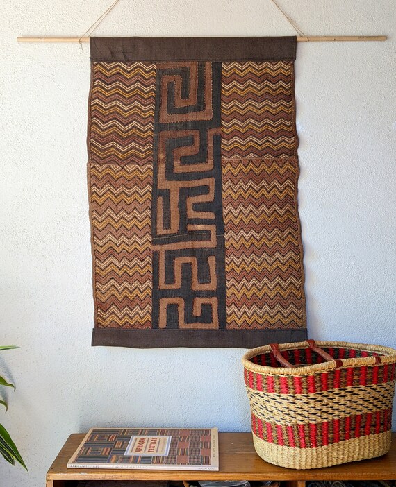 Hand Made African Kuba Cloth Wall Hanging