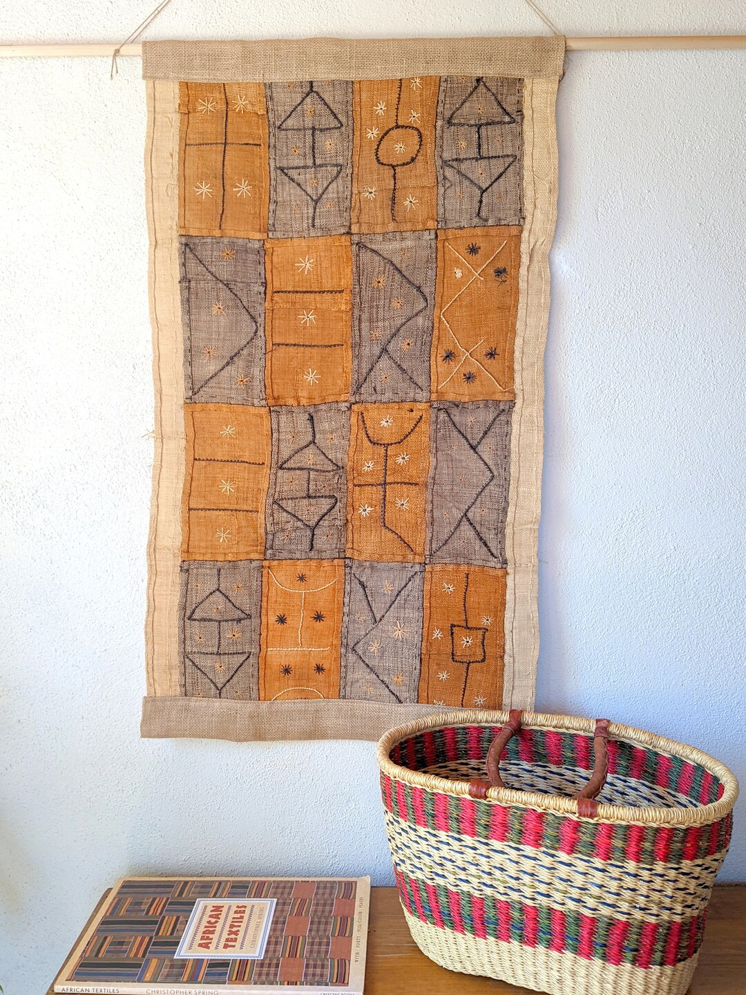 Hand Made African Kuba Cloth Wall Hanging - Etsy