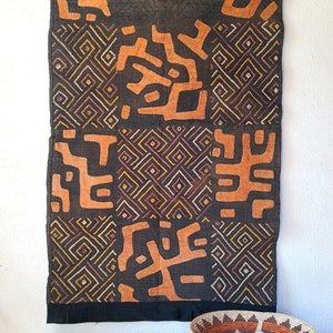 Hand Made African Kuba Cloth Wall Hanging 30&quot;x45&quot;