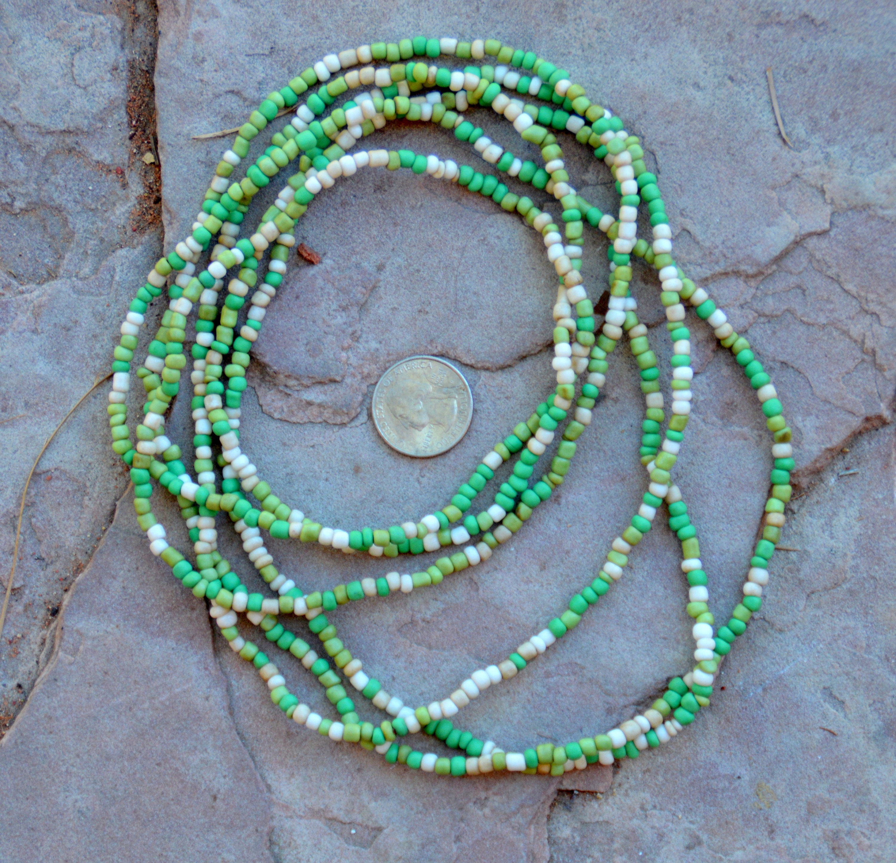 Small Glass Beads 2 Long Strands