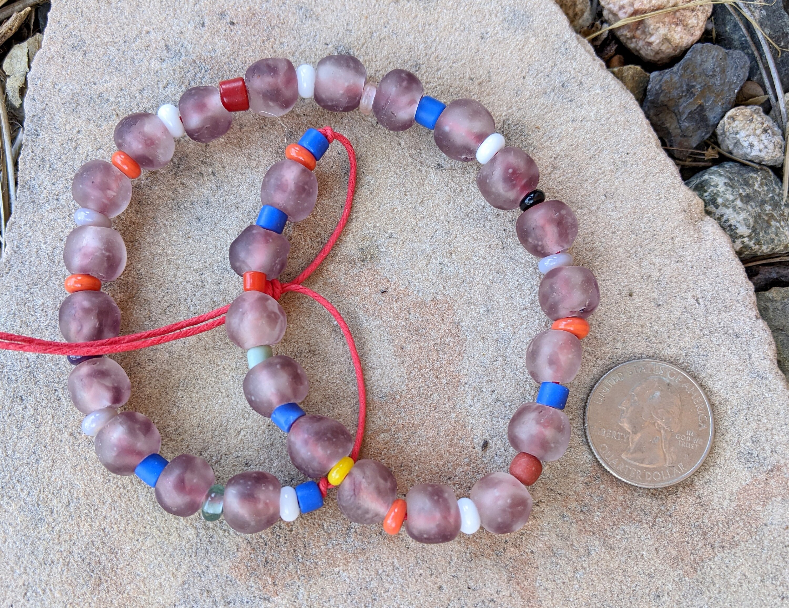 Ghana Glass Beads: Short Strand