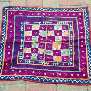 Vintage Indian Textile 26&quot;x26&quot;