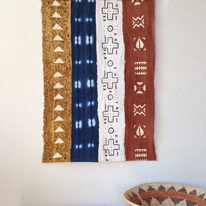 Hand Made African Mud Cloth Wall Hanging 20&quot;x32&quot;