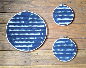 Hand Made Vintage African Indigo Wall Pieces