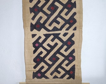 Hand Made African Kuba Cloth Wall Hanging