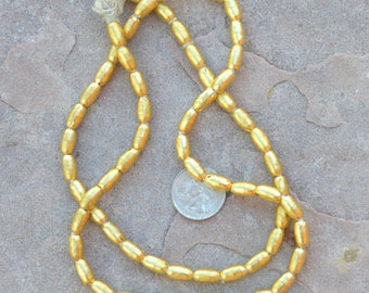 African Brass Tube Beads 6x10mm